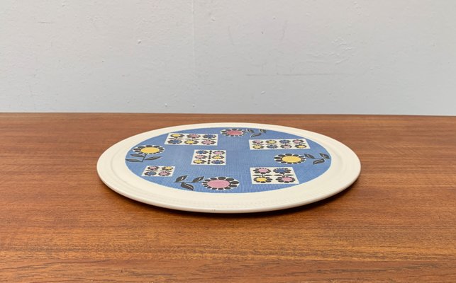 Mid-Century German Ceramic Cake Plate with Flower Motifs from Limburg, 1960s-UAH-1431196