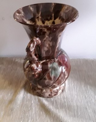 Mid-Century German Ceramic Vase with 2 Handles, 1950s-HOI-1286912