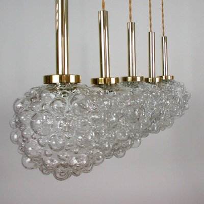 Mid-Century German Clear Bubble and Brass Pendant, 1960s-OE-897915