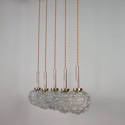 Mid-Century German Clear Bubble and Brass Pendant, 1960s-OE-897915