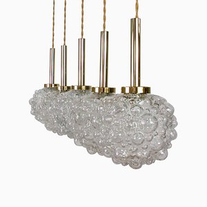 Mid-Century German Clear Bubble and Brass Pendant, 1960s-OE-897915