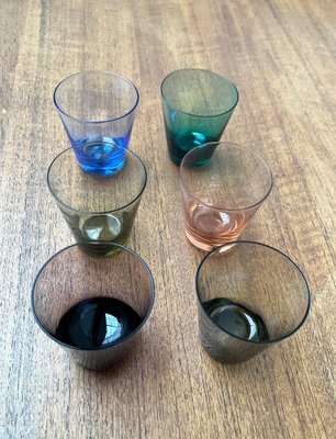 Mid-Century German Colourful Shot Glasses, 1960s, Set of 6-UAH-1786318