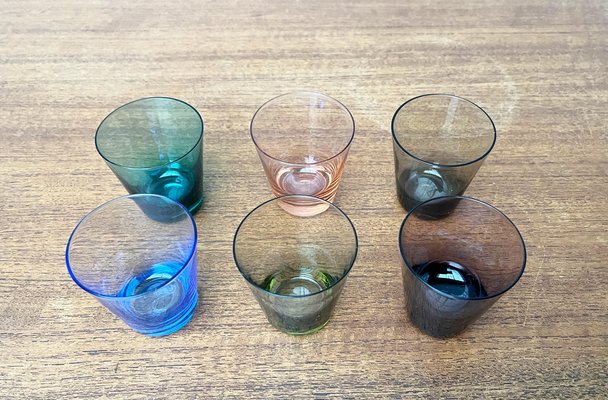 Mid-Century German Colourful Shot Glasses, 1960s, Set of 6-UAH-1786318