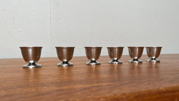 Mid-Century German Cromargan Egg Cups from WMF, 1960s, Set of 6-UAH-1716576