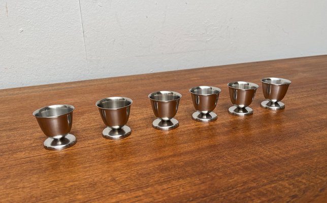 Mid-Century German Cromargan Egg Cups from WMF, 1960s, Set of 6-UAH-1716576