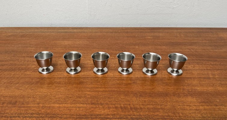 Mid-Century German Cromargan Egg Cups from WMF, 1960s, Set of 6-UAH-1716576