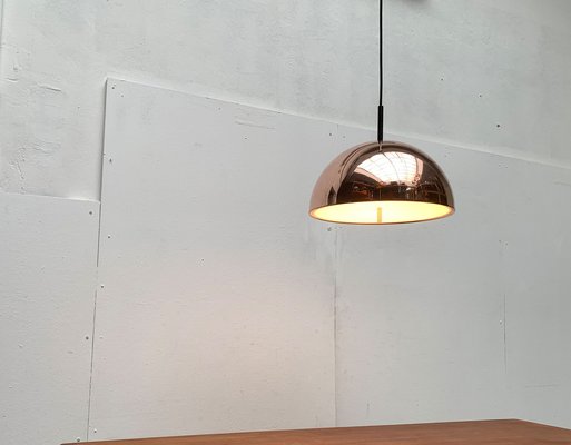 Mid-Century German Dome Copper Pendant Lamp from Staff Leuchten, 1960s-UAH-1306335