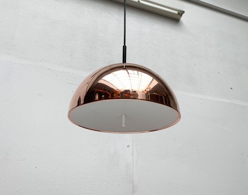 Mid-Century German Dome Copper Pendant Lamp from Staff Leuchten, 1960s-UAH-1306335