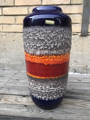 Mid-Century German Fat Lava Floor Vase from Scheurich, 1960s-EXJ-1407367