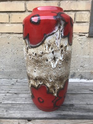 Mid-Century German Fat Lava Floor Vase from Scheurich, 1960s-EXJ-1407356