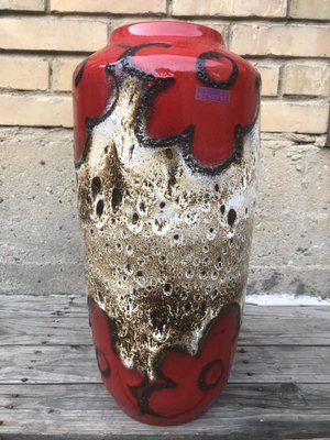 Mid-Century German Fat Lava Floor Vase from Scheurich, 1960s-EXJ-1407356