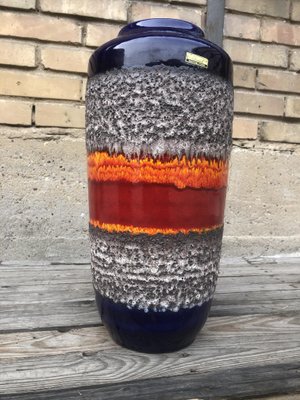 Mid-Century German Fat Lava Floor Vase from Scheurich, 1960s-EXJ-1407367