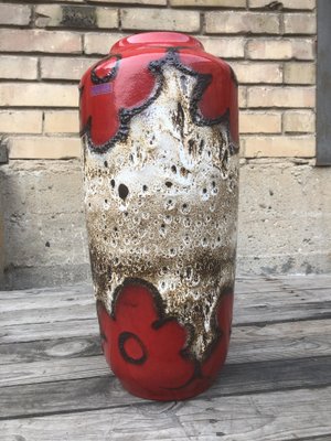 Mid-Century German Fat Lava Floor Vase from Scheurich, 1960s-EXJ-1407356