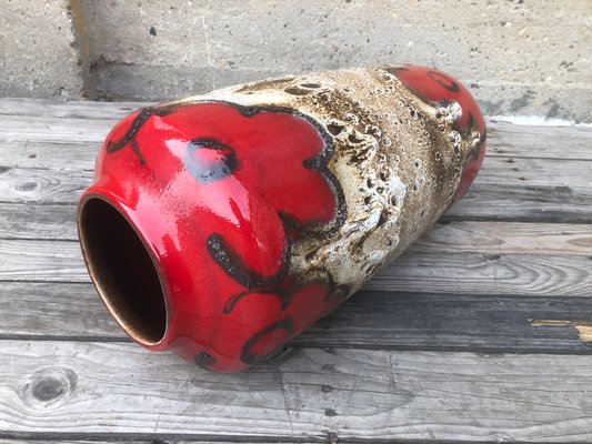 Mid-Century German Fat Lava Floor Vase from Scheurich, 1960s-EXJ-1407356