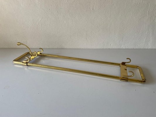 Mid-Century German Full Brass Beautiful Long Coat Rack, 1950s-RDS-1307146