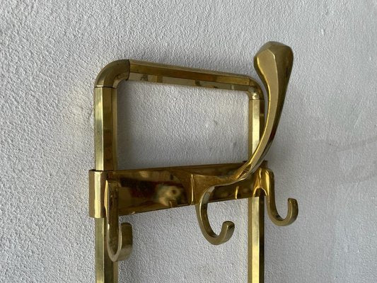 Mid-Century German Full Brass Beautiful Long Coat Rack, 1950s-RDS-1307146