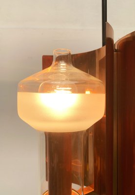 Mid-Century German Glass and Copper Pendant Lamp from Cosack, 1960s-UAH-1293255