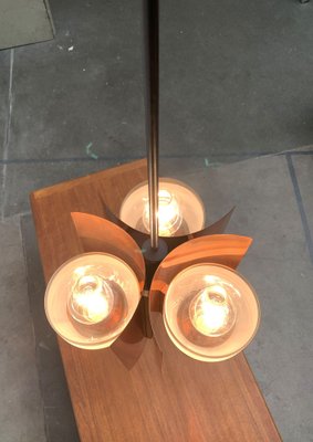 Mid-Century German Glass and Copper Pendant Lamp from Cosack, 1960s-UAH-1293255