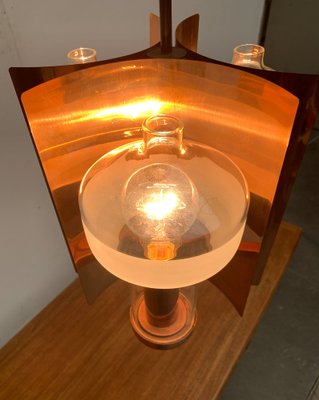 Mid-Century German Glass and Copper Pendant Lamp from Cosack, 1960s-UAH-1293255