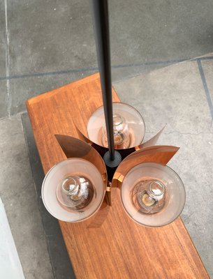 Mid-Century German Glass and Copper Pendant Lamp from Cosack, 1960s-UAH-1293255