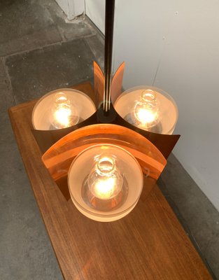 Mid-Century German Glass and Copper Pendant Lamp from Cosack, 1960s-UAH-1293255