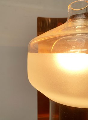 Mid-Century German Glass and Copper Pendant Lamp from Cosack, 1960s-UAH-1293255