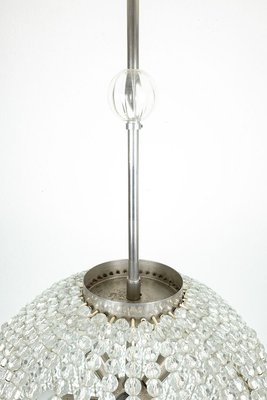 Mid-Century German Glass Bead 13-Burner Chandelier from VEB Leuchtenbau Leipzig, 1960s-YGX-766760