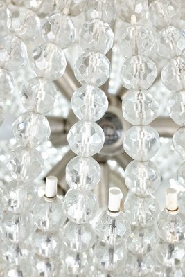 Mid-Century German Glass Bead 13-Burner Chandelier from VEB Leuchtenbau Leipzig, 1960s-YGX-766760