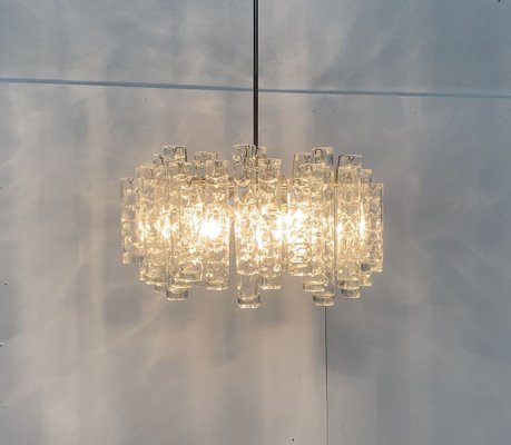 Mid-Century German Glass Chandelier from Doria Leuchten-UAH-967452