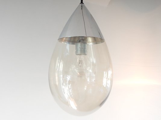 Mid-Century German Glass Drop Pendant Lamps from Glashütte Limburg, Set of 2-NV-647012