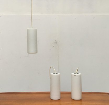 Mid-Century German Glass Pendant Lamps from Limburg, Set of 3-UAH-859790