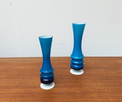 Mid-Century German Glass Vase from Karl Friedrich Glass, 1960s, Set of 2-UAH-1317132