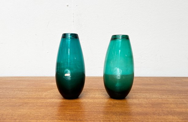 Mid-Century German Glass Vases from Karl Friedrich Glas, 1960s, Set of 2-UAH-1716283