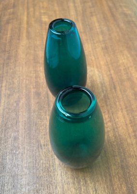 Mid-Century German Glass Vases from Karl Friedrich Glas, 1960s, Set of 2-UAH-1716283