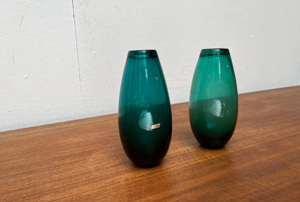 Mid-Century German Glass Vases from Karl Friedrich Glas, 1960s, Set of 2-UAH-1716283