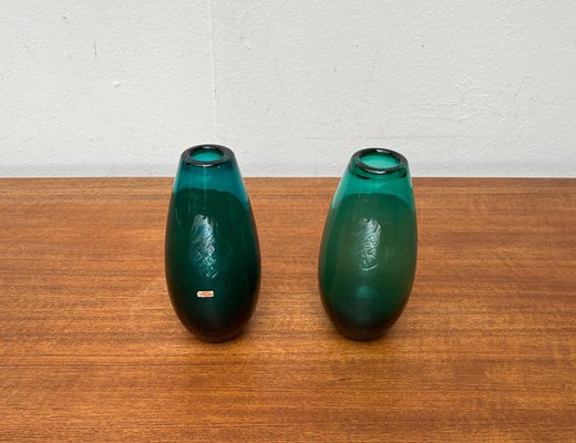 Mid-Century German Glass Vases from Karl Friedrich Glas, 1960s, Set of 2-UAH-1716283