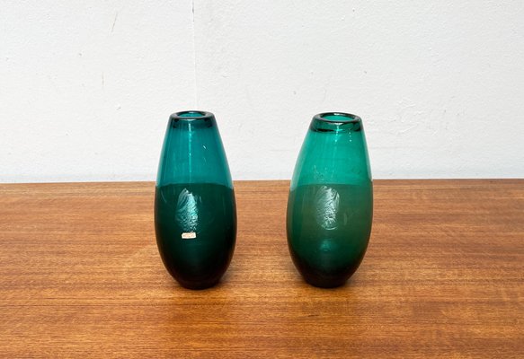 Mid-Century German Glass Vases from Karl Friedrich Glas, 1960s, Set of 2-UAH-1716283