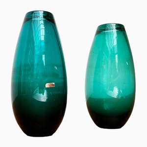 Mid-Century German Glass Vases from Karl Friedrich Glas, 1960s, Set of 2-UAH-1716283