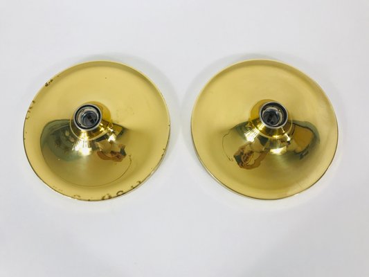 Mid-Century German Golden Sconces from Honsel, 1960s, Set of 2-PUK-617936