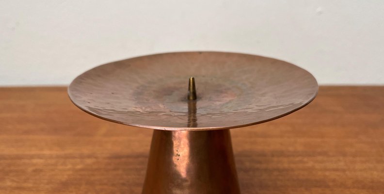 Mid-Century German Handmade Copper Candleholder from AWD, 1960s-UAH-1796013