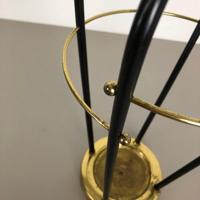 Mid-Century German Hollywood Regency Metal Brass Umbrella Stand, 1950s-QZ-1143204