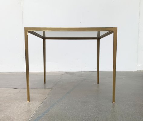 Mid-Century German Hollywood Regency Style Brass Glass Side Couch Table from Vereinigte Werkstätten, 1960s-UAH-1141787