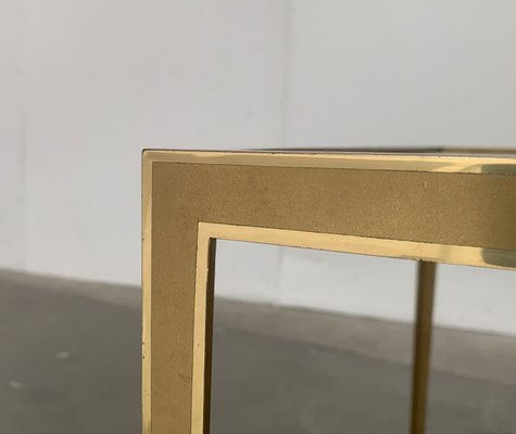 Mid-Century German Hollywood Regency Style Brass Glass Side Couch Table from Vereinigte Werkstätten, 1960s-UAH-1141787