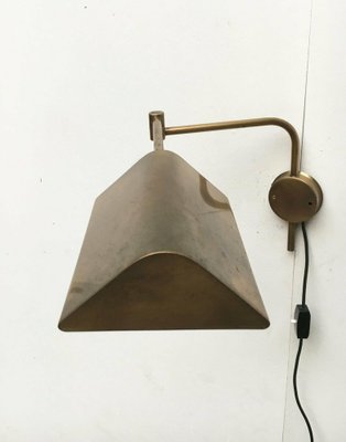 Mid-Century German Hollywood Regency Style Brass Wall Lamp Sconce by Florian Schulz for Interline, 1970s-UAH-1279125