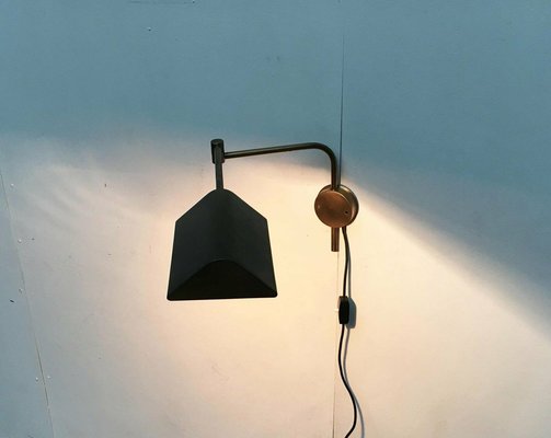 Mid-Century German Hollywood Regency Style Brass Wall Lamp Sconce by Florian Schulz for Interline, 1970s-UAH-1279125