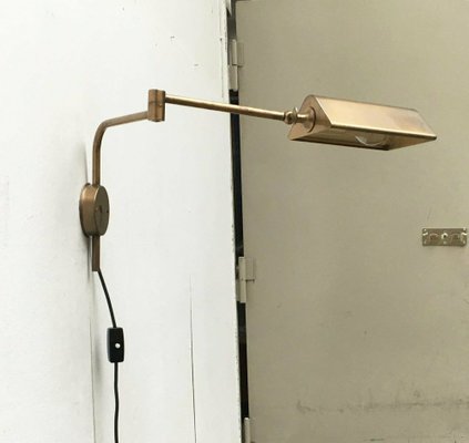 Mid-Century German Hollywood Regency Style Brass Wall Lamp Sconce by Florian Schulz for Interline, 1970s-UAH-1279125