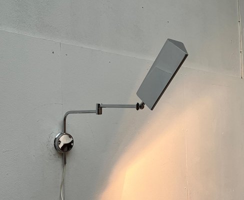 Mid-Century German Hollywood Regency Style Chrome Wall Lamp by Florian Schulz for Interline, 1970s-UAH-1726560