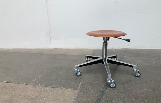 Mid-Century German Industrial Swivel Office Stool from Schmitz, 1960s-UAH-1649779