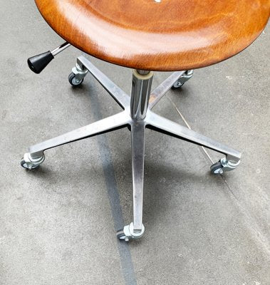 Mid-Century German Industrial Swivel Office Stool from Schmitz, 1960s-UAH-1649779