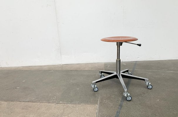 Mid-Century German Industrial Swivel Office Stool from Schmitz, 1960s-UAH-1649779